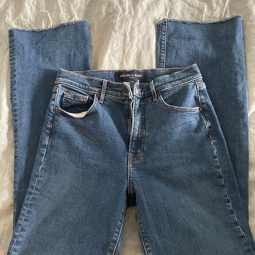 Veronica Beard Blue Straight Leg Jeans